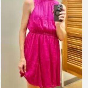 Elegant Pink Sleeveless Dress